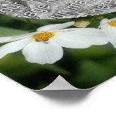 独自のフォトコスモスの花と蜂を作成 ポスター (角)