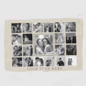 独自のフォトコラージファミリーゴルフタオルを作成 ゴルフタオル (横)