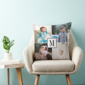 独自のフォトコラージュとモノグラムを作成 クッション (椅子)