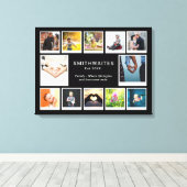 独自のフォトコラージュの作成テンプレートタイポグラフィ キャンバスプリント (インサイチュ (ウッドフロア))