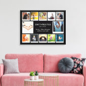 独自のフォトコラージュの作成テンプレートタイポグラフィ キャンバスプリント (インサイチュ (リビング))