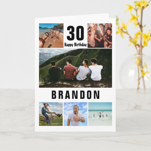 独自のフォトコラージュの作成誕生日 カード (黄色い花)