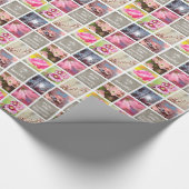 独自のフォトコラージュの作成誕生日 ラッピングペーパー (角)