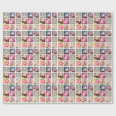 独自のフォトコラージュの作成誕生日 ラッピングペーパー (フラット)