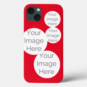 独自のフォトコラージュの電話ケースの赤を作成する iPhone 13ケース