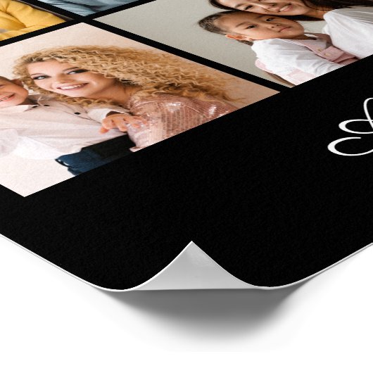 独自のフォトコラージュを作成する挨拶を追加する ポスター (角)