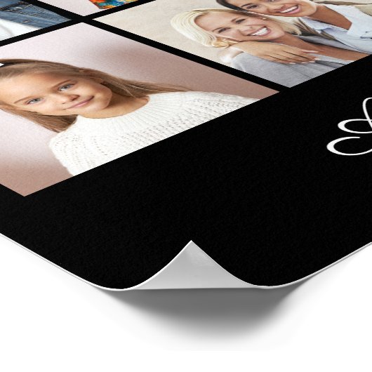 独自のフォトコラージュを作成する挨拶を追加する ポスター (角)