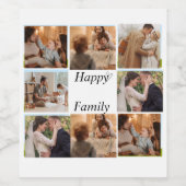 独自のフォトコラージュを作成する編集可能カラーワイン ワインラベル (シングルラベル)