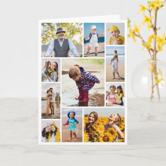 独自のフォトコラージュを作成する カード (黄色い花)