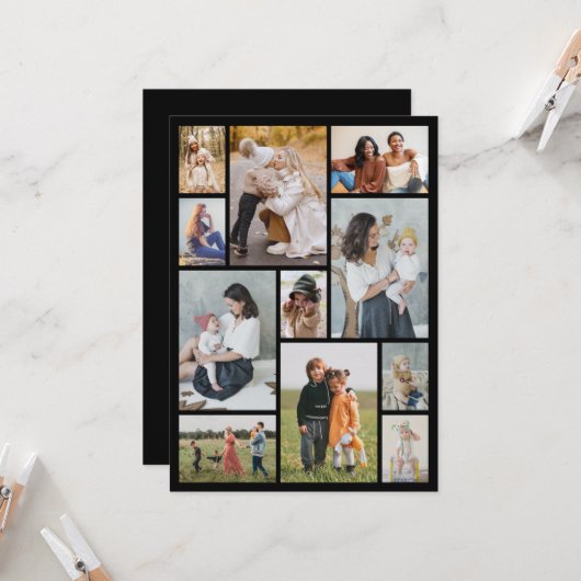 独自のフォトコラージュを作成する カード (正面/裏面インサイチュ)