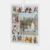 独自のフォトコラージュを作成する ガラスオーナメント (正面左)