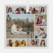 独自のフォトコラージュを作成する ガラスオーナメント (裏面)