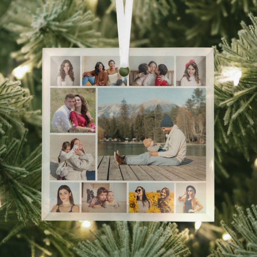 独自のフォトコラージュを作成する ガラスオーナメント (インサイチュ)