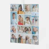 独自のフォトコラージュを作成する ガラスオーナメント (正面左)