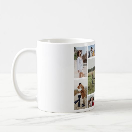 独自のフォトコラージュを作成する コーヒーマグカップ (左)