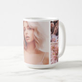 独自のフォトコラージュを作成する コーヒーマグカップ (正面右)