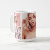 独自のフォトコラージュを作成する コーヒーマグカップ (正面左)