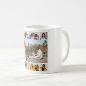 独自のフォトコラージュを作成する コーヒーマグカップ (正面右)