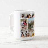 独自のフォトコラージュを作成する コーヒーマグカップ (正面左)