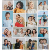 独自のフォトコラージュを作成する シャワーカーテン (正面)