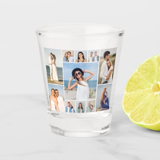 独自のフォトコラージュを作成する ショットグラス (正面)