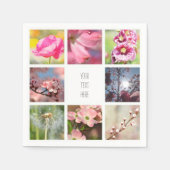 独自のフォトコラージュを作成する スタンダードカクテルナプキン (正面)