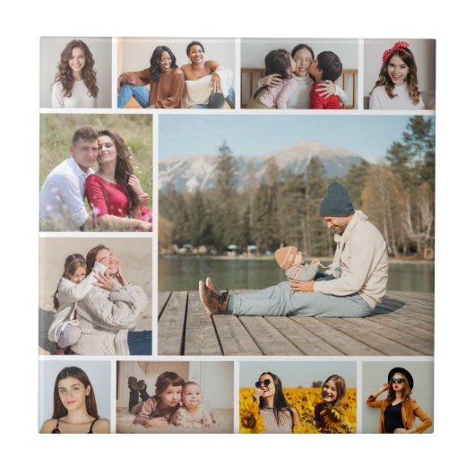 独自のフォトコラージュを作成する タイル (正面)