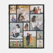 独自のフォトコラージュを作成する フリースブランケット (正面)
