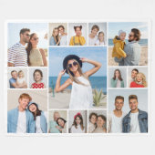 独自のフォトコラージュを作成する フリースブランケット (正面(横))