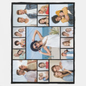 独自のフォトコラージュを作成する フリースブランケット (正面)