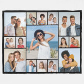 独自のフォトコラージュを作成する フリースブランケット (正面(横))