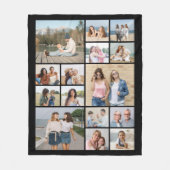 独自のフォトコラージュを作成する フリースブランケット (正面)