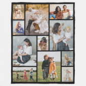 独自のフォトコラージュを作成する フリースブランケット (正面)