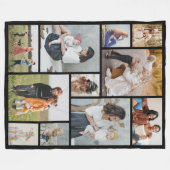 独自のフォトコラージュを作成する フリースブランケット (正面(横))