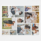 独自のフォトコラージュを作成する フリースブランケット (正面(横))