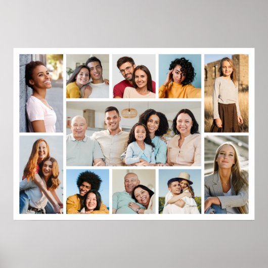 独自のフォトコラージュを作成する ポスター (正面)