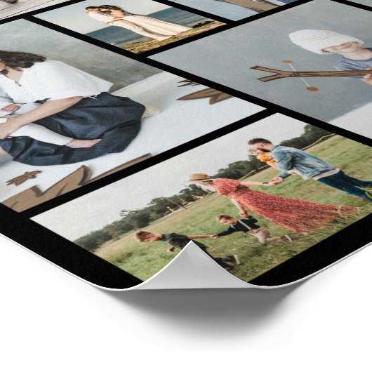 独自のフォトコラージュを作成する ポスター (角)