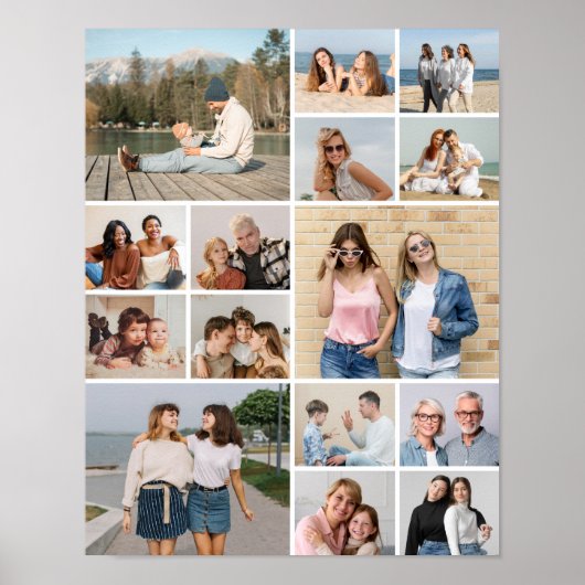 独自のフォトコラージュを作成する ポスター (正面)