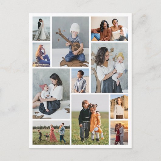 独自のフォトコラージュを作成する ポストカード (正面)