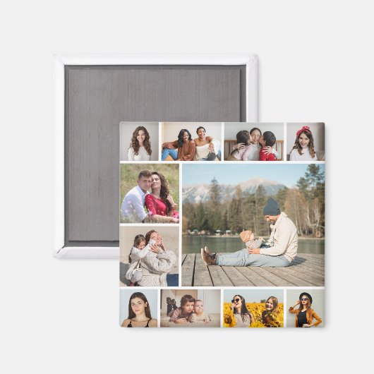 独自のフォトコラージュを作成する マグネット (正面/裏面)