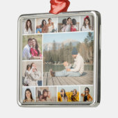 独自のフォトコラージュを作成する メタルオーナメント (左)