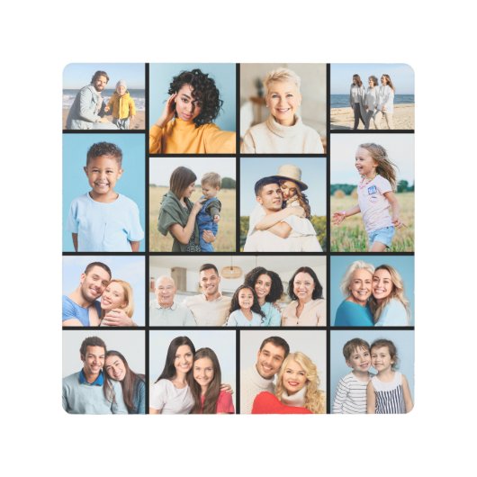 独自のフォトコラージュを作成する メタルプリント (正面)