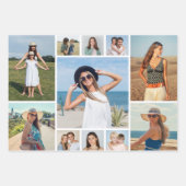 独自のフォトコラージュを作成する ラッピングペーパーシート (正面)