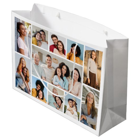 独自のフォトコラージュを作成する ラージペーパーバッグ (裏面アングル)