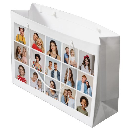 独自のフォトコラージュを作成する ラージペーパーバッグ (裏面アングル)