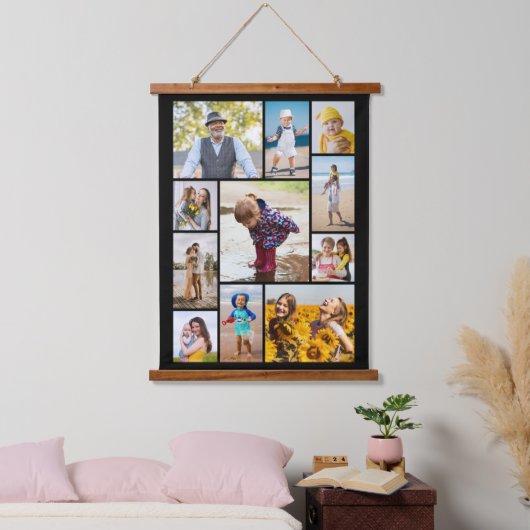 独自のフォトコラージュを作成する 吊り下げ型タペストリー (寝室)