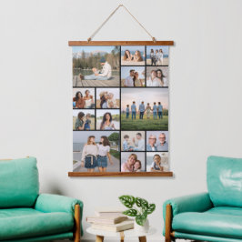 独自のフォトコラージュを作成する 吊り下げ型タペストリー