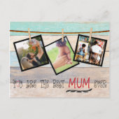 独自のフォトコラージュを作成する。最高の母 ポストカード (正面)