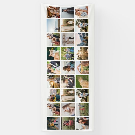 独自のフォトコラージュを作成する 横断幕 (縦)