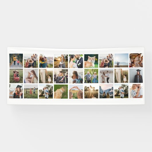 独自のフォトコラージュを作成する 横断幕 (横)